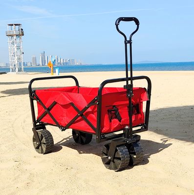 웨건을 폴딩시키는 산업적 저장을 용접하는 넓은 바퀴 실용적 폴드형 해변 카트