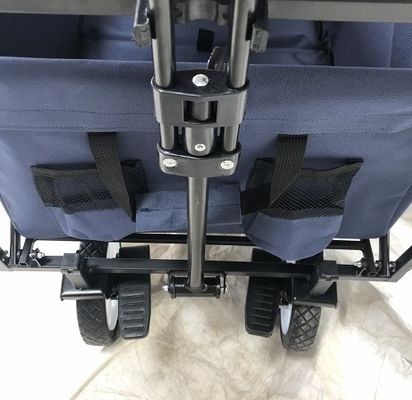 브레이크와 접을 수 있는 접힌 야외 유틸리티 왜건
