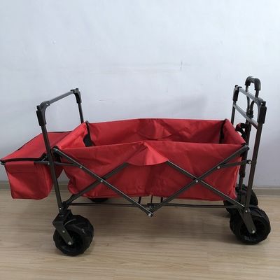 커버 빨강과 PVC 천 큰 접을 수 있는 왜건 유틸리티 가지고 다닐 수 있는 해변 마차