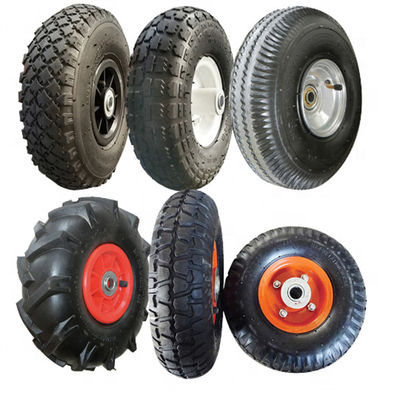 3.00-4 10 인치 누 트럭 휠 손 트롤리 바퀴 공압 OEM 240 밀리미터