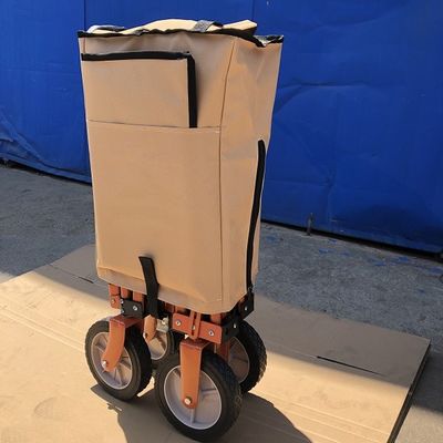 접을 수 있는 조정 가능한 핸들 접을 수 있는 웨건 카트는 차로 손수레를 따라 당깁니다