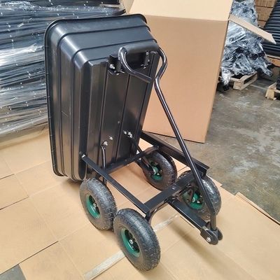 티핑 기능과 75L 폴리 몸 정원 덤프카트 대용량 폴리 덤프카트
