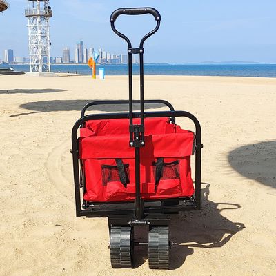 웨건을 폴딩시키는 산업적 저장을 용접하는 넓은 바퀴 실용적 폴드형 해변 카트