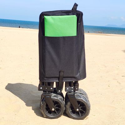 웨건을 폴딩시키는 넓은 바퀴는 주문 제작된 사로 접힌 해변 카트를 받아들입니다