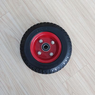 250-4 금속 림 1 륜차 8 인치당 손 손수레 공기 타이어 고무 차륜