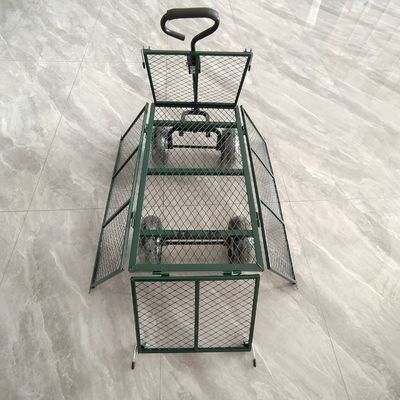 폴더블 휴대가 가능한 정원  Mesh 카트, 금속 스포크, 4 개의 고무 붓기 바퀴